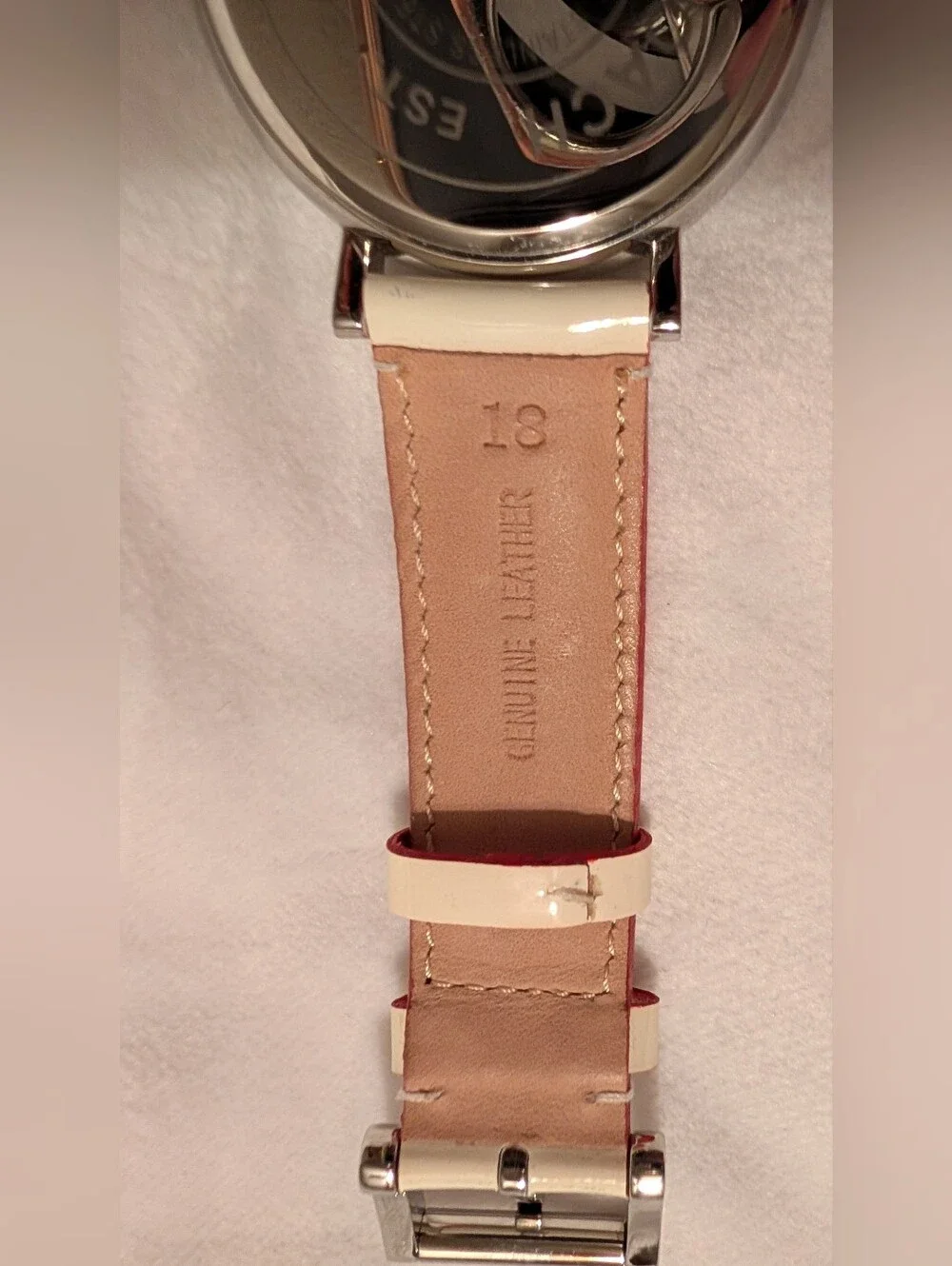 Coach Poppy Watch Graffiti Print Patent Band Red White VGUC